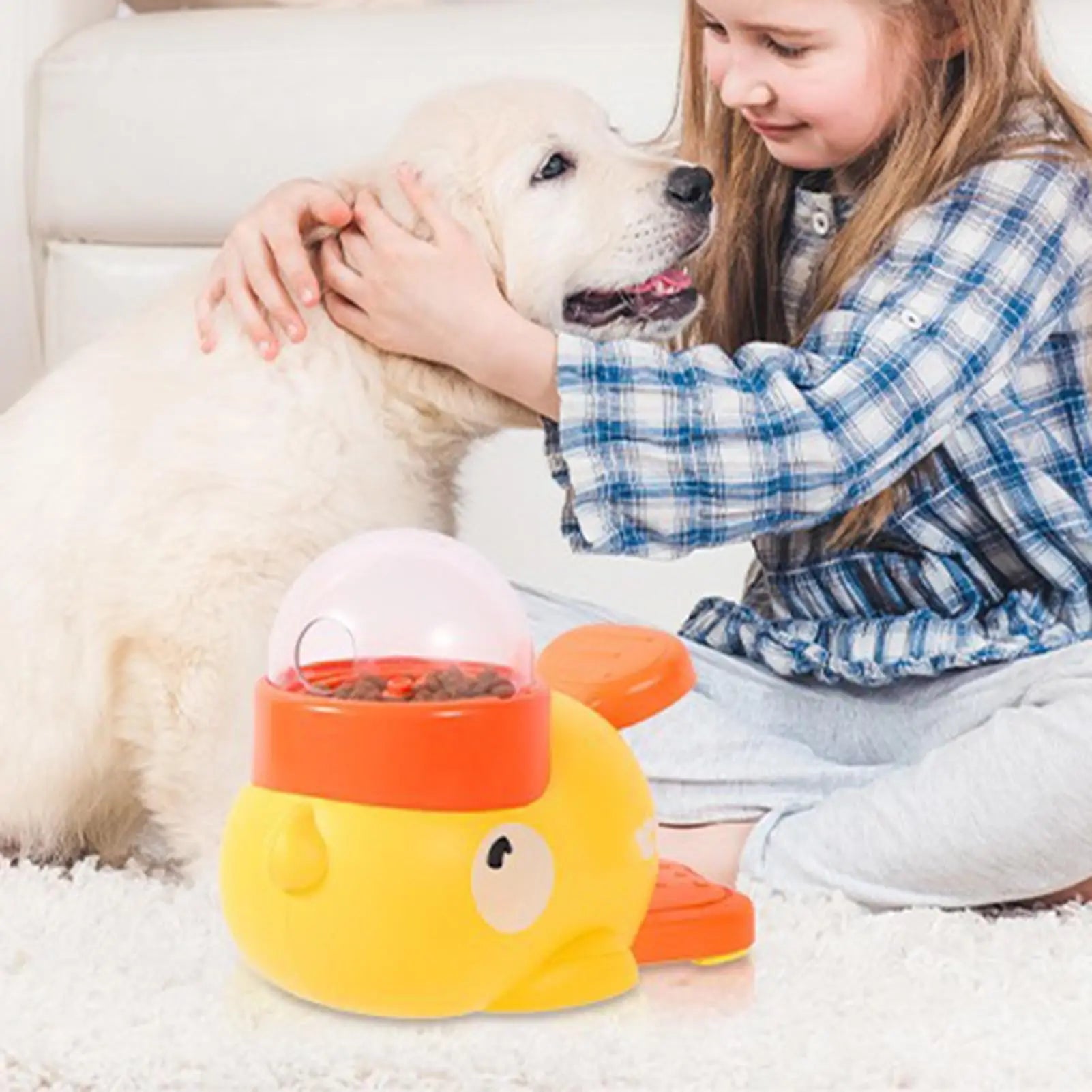 Duck-Shaped Slow Feeder – Interactive Pet Food & Snack Dispenser
