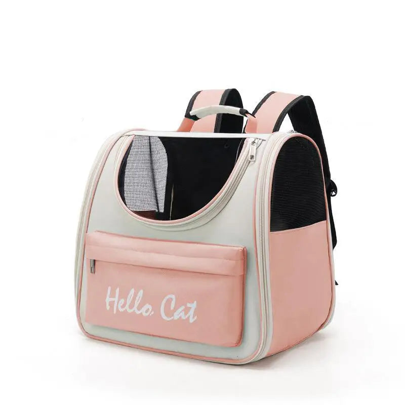 Windproof Cat & Small Dog Backpack – Outdoor Travel Carrier with Cushion