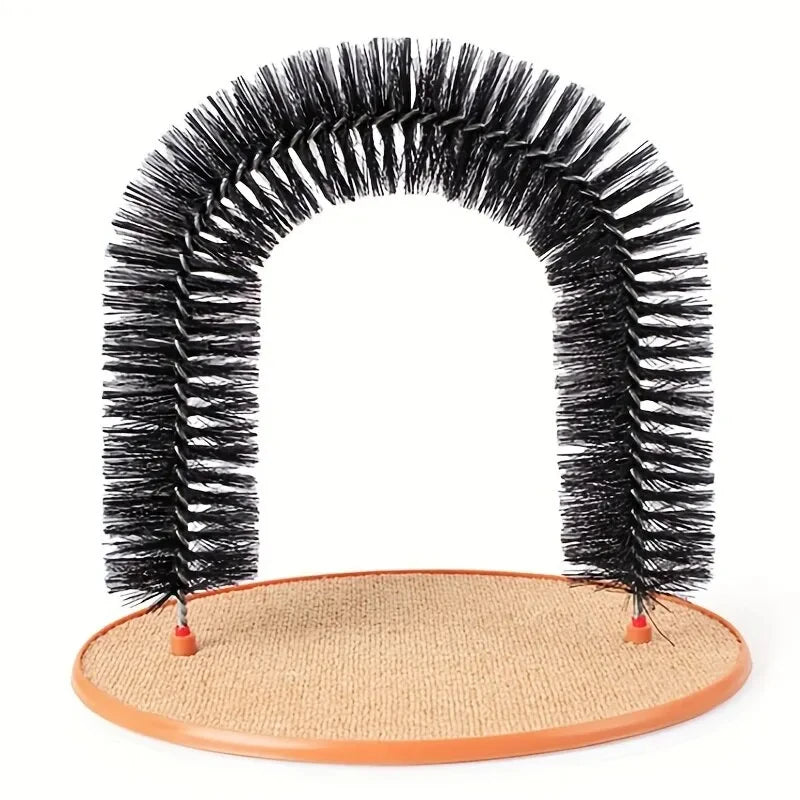 Cat Grooming Arch – Self-Massaging Scratching Brush with Pad