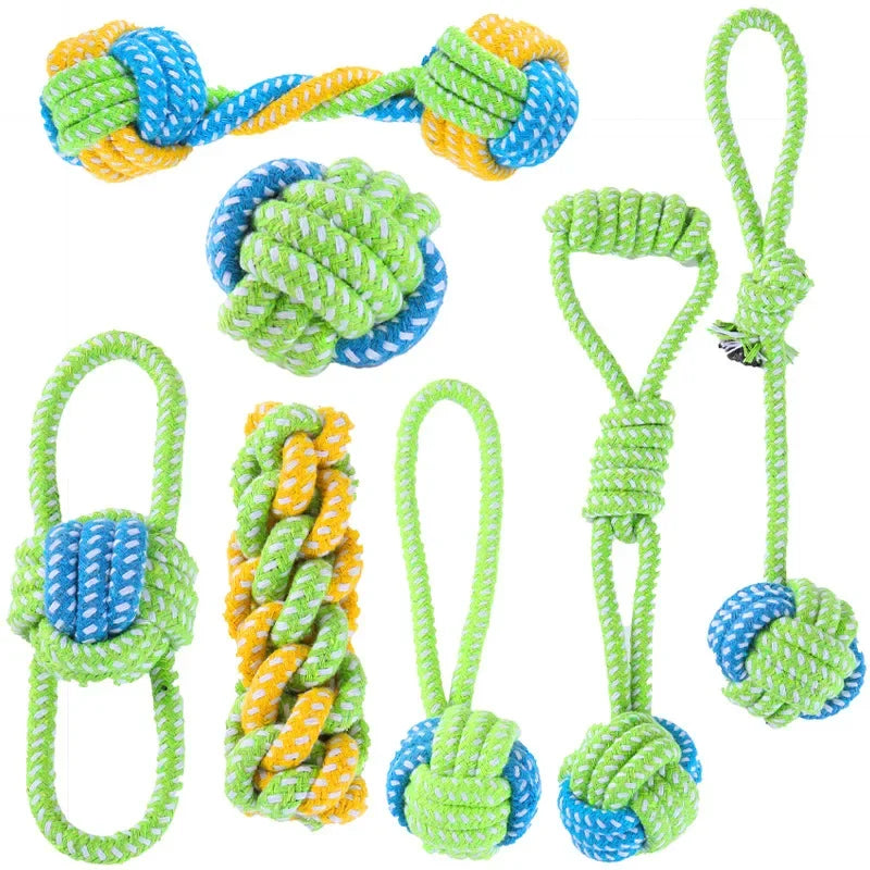 Durable Cotton Rope Dog Toys – Chew, Tug & Interactive Play for Small & Large Dogs