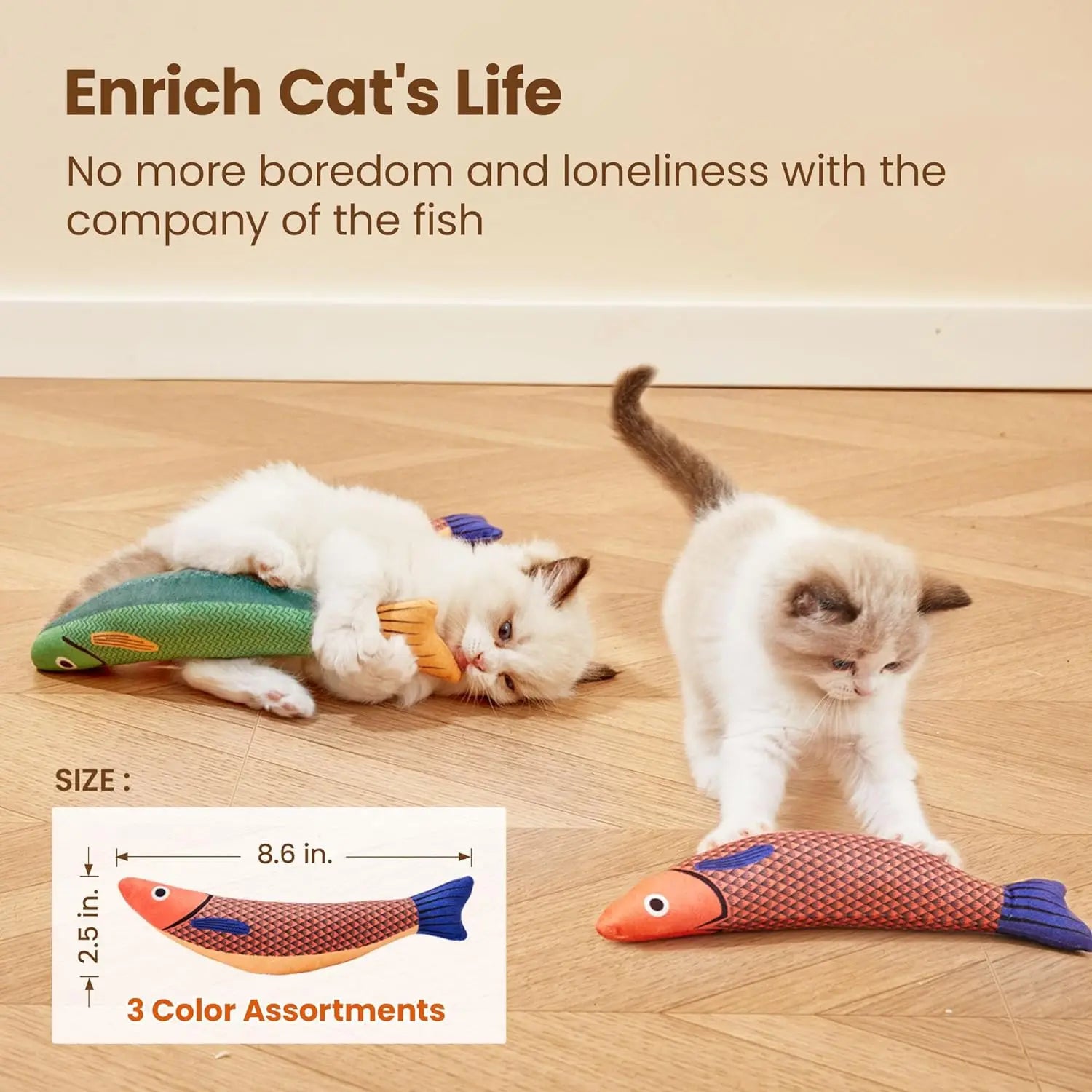 Interactive Catnip Fish Toy | Soft & Durable Chew Toy for Cats & Kittens