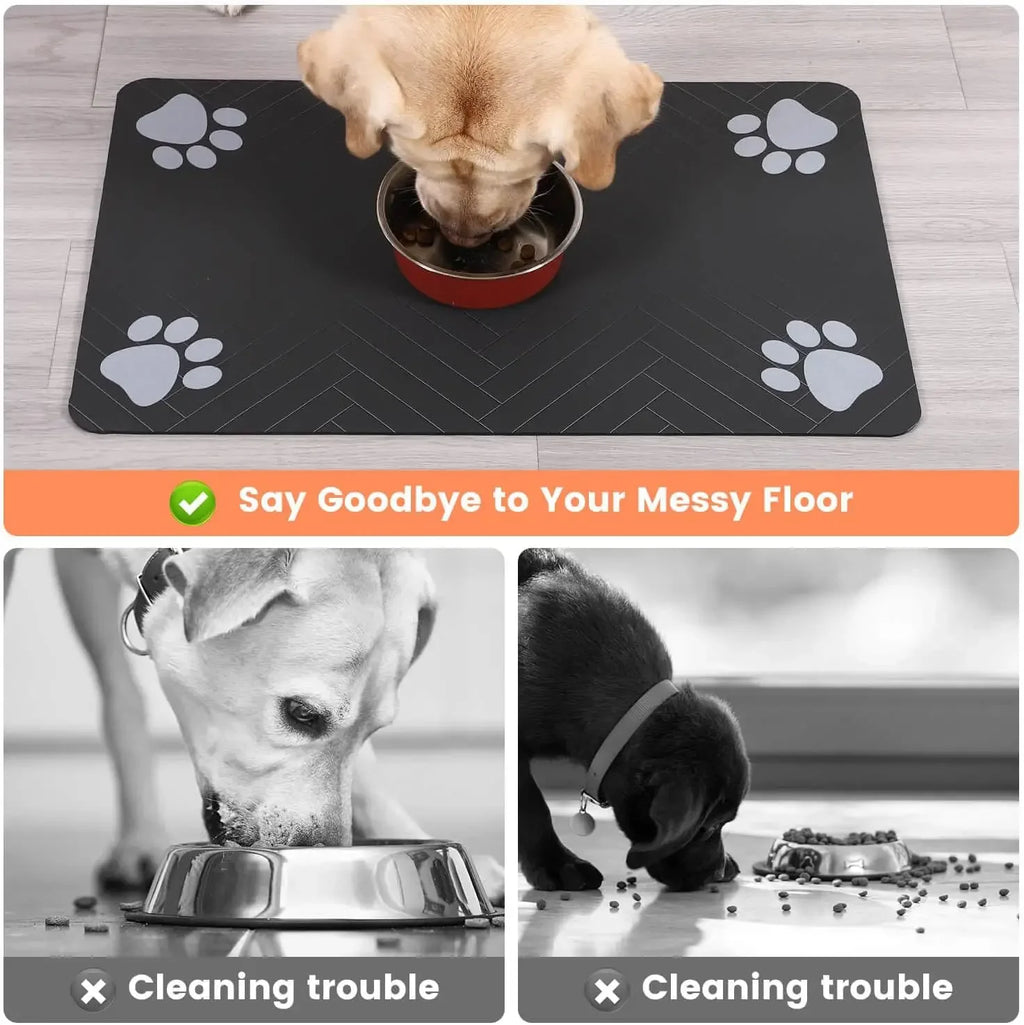 Pet Feeding Mat – Waterproof Absorbent Placemat for Dogs & Cats