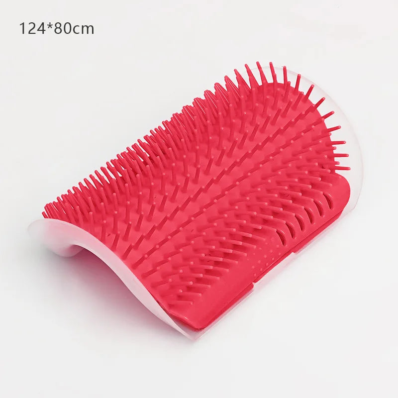 Cat Corner Massage Brush – Self-Cleaning Wall Grooming & Hair Removal Tool