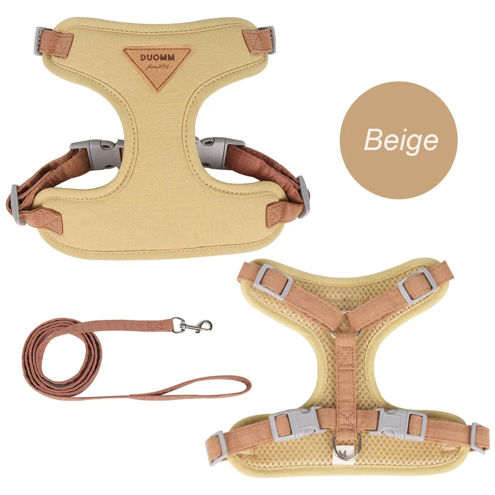 Breathable Cat & Puppy Harness and Leash Set – Durable Outdoor Pet Vest for Small Dogs & Cats