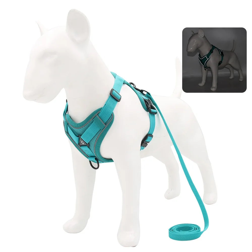 Small Dog Harness & Leash Set – Adjustable Vest for French Bulldogs, Pugs & Puppies