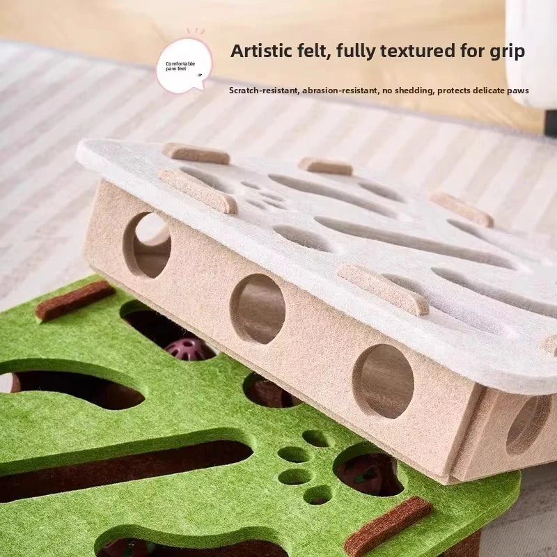 Cat Puzzle Toy Box | Interactive Indoor Ball & Exercise Toy for Cats