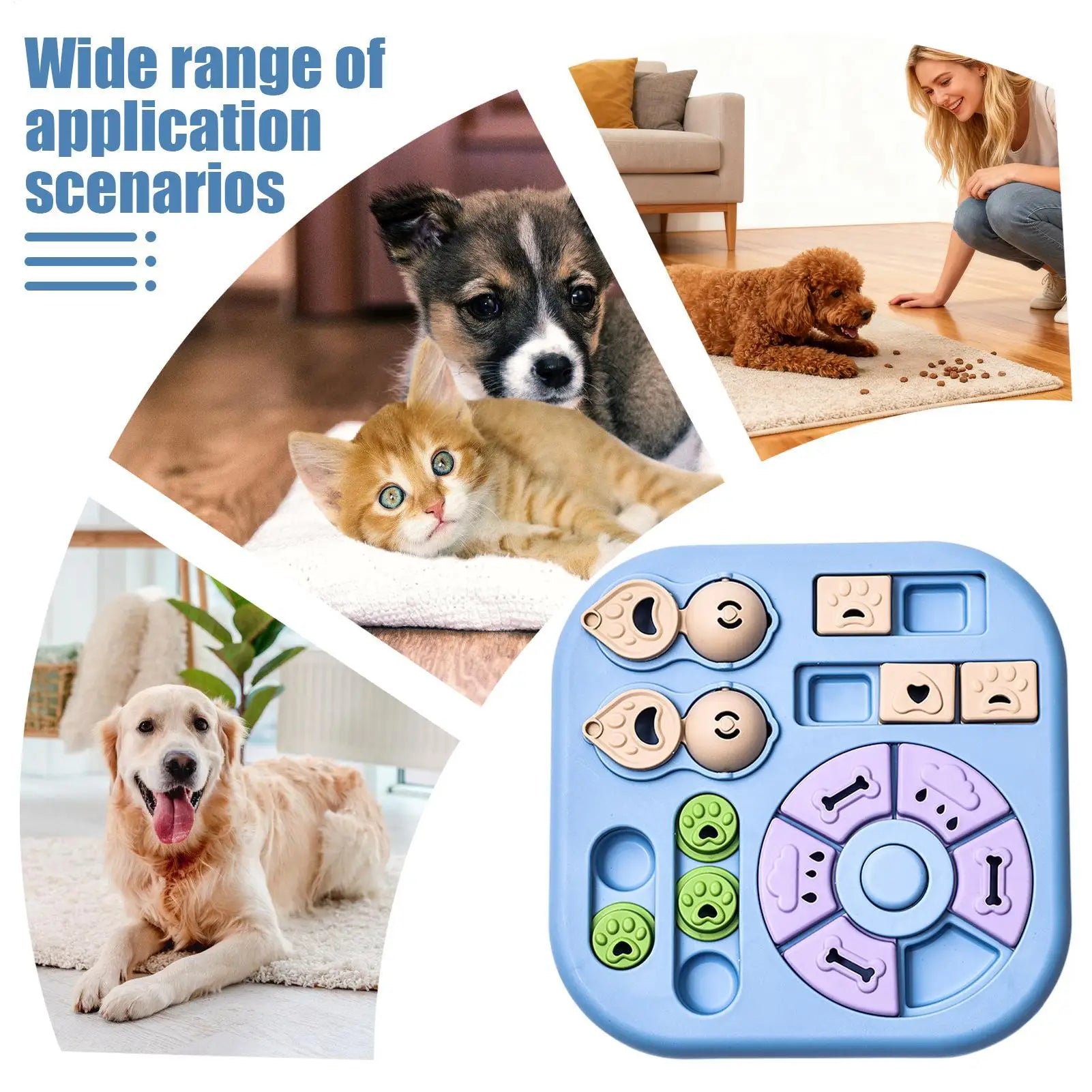 Interactive Dog Treat Puzzle Toy | Brain Game & Food Feeder for Dogs, Puppies & Cats