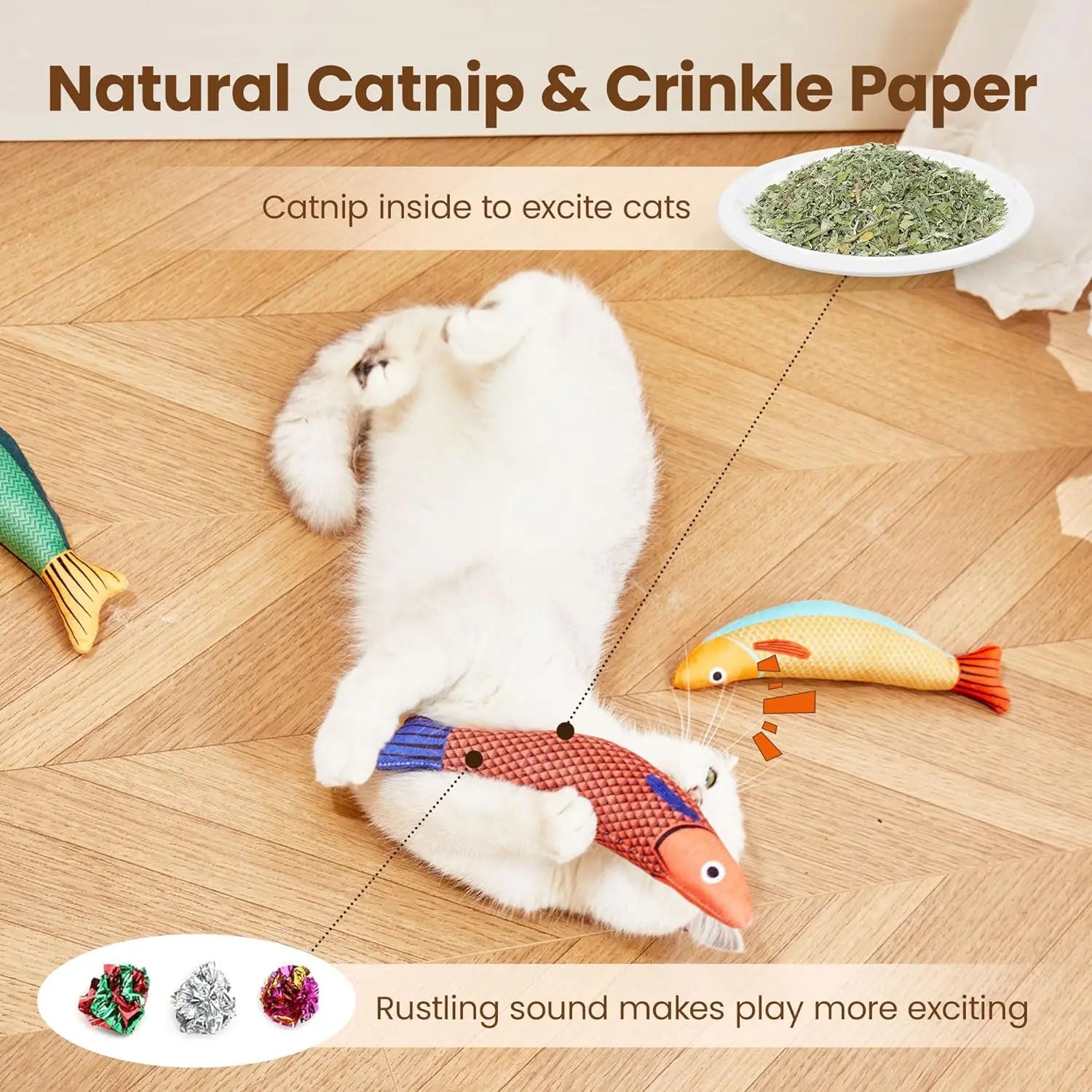 Interactive Catnip Fish Toy | Soft & Durable Chew Toy for Cats & Kittens
