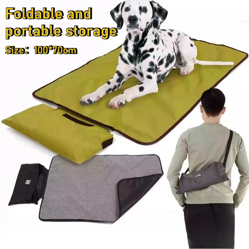 Foldable Waterproof Dog & Cat Mat | Portable Outdoor Pet Blanket for Travel & Camping