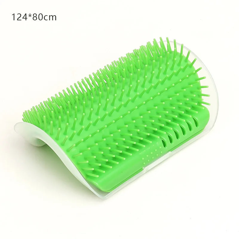 Cat Corner Massage Brush – Self-Cleaning Wall Grooming & Hair Removal Tool
