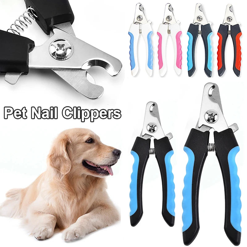 Pet Nail Clippers for Dogs & Cats – Professional Stainless Steel Grooming Tool with Safety Guard