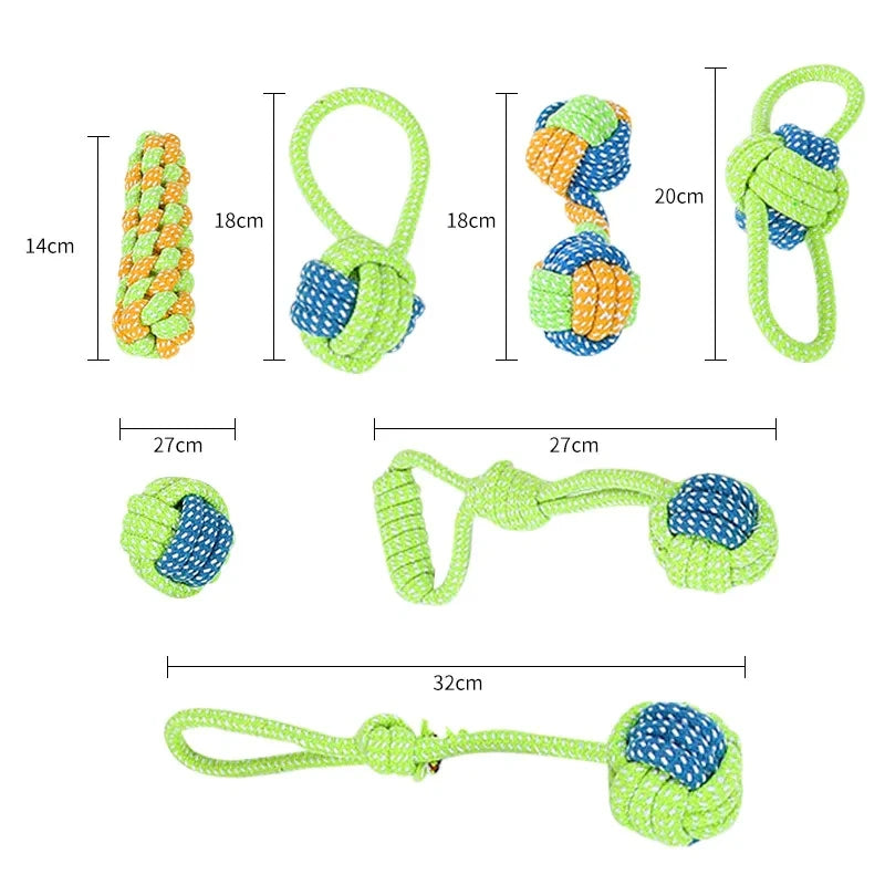 Durable Cotton Rope Dog Toys – Chew, Tug & Interactive Play for Small & Large Dogs