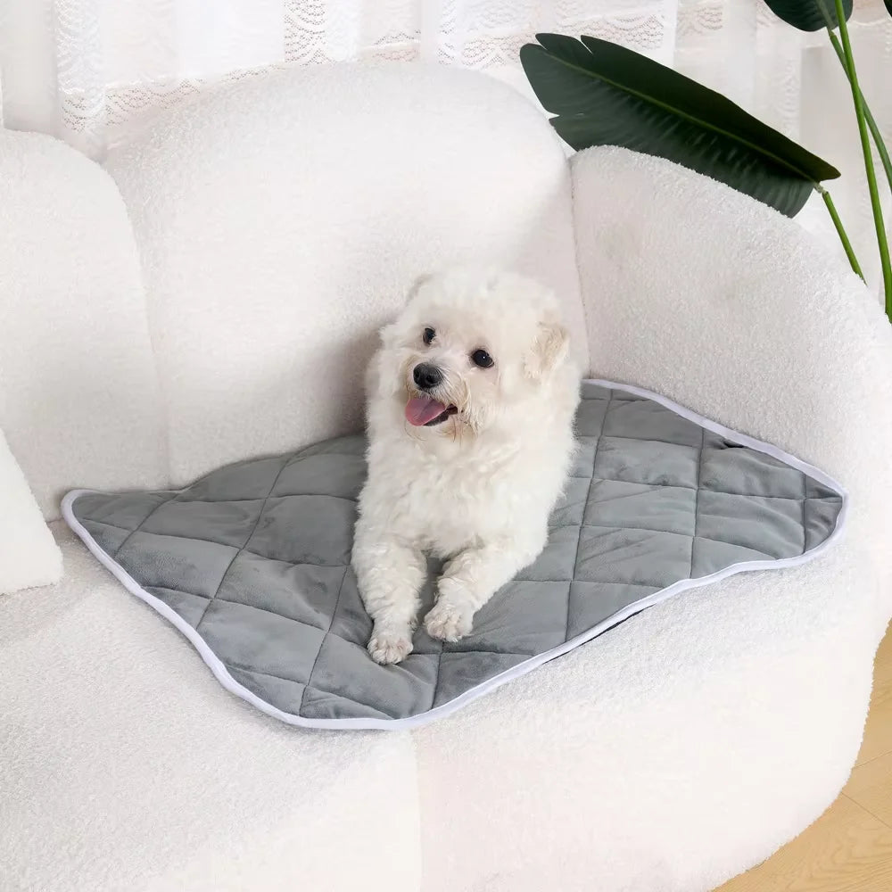 Self-Warming Pet Blanket with Built-In Pee Pad | Reusable Thermal Mat for Dogs & Cats