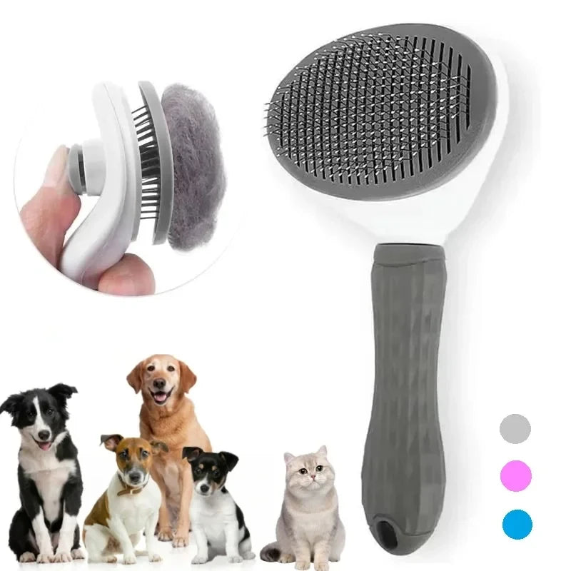 Self-Cleaning Pet Hair Brush – Grooming Tool for Dogs & Cats