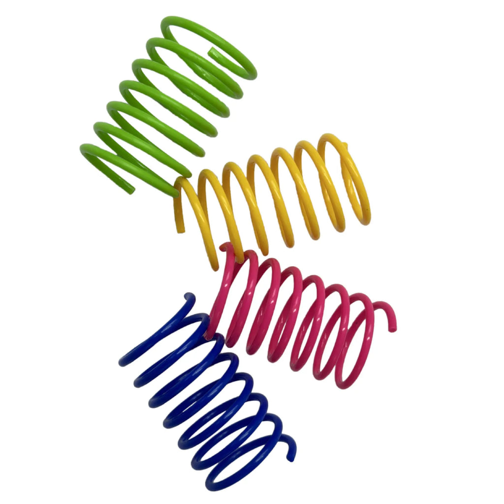 16-Piece Colorful Cat Spring Toys – Interactive Kitten Coil Plastic Toy for Cats