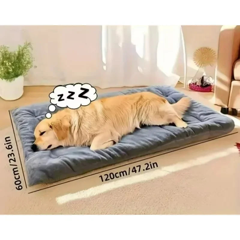 Large Plush Dog Bed – Super Soft Thickened Pet Mat for Small, Medium & Large Dogs