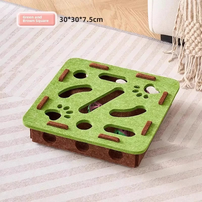 Cat Puzzle Toy Box | Interactive Indoor Ball & Exercise Toy for Cats