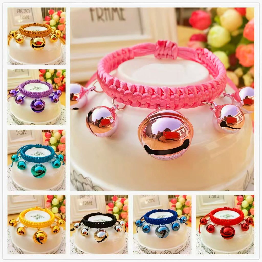 Adjustable Pet Bell Collar – Cute Cat & Dog Accessories