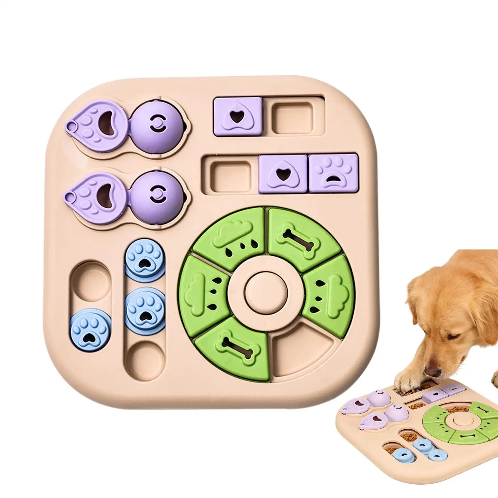 Interactive Dog Treat Puzzle Toy | Brain Game & Food Feeder for Dogs, Puppies & Cats