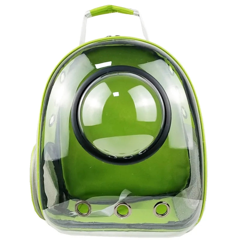 Cat Backpack Carrier – Transparent Space Capsule Pet Travel Bag for Small Cats & Dogs