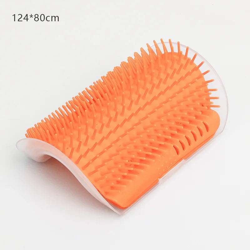 Cat Corner Massage Brush – Self-Cleaning Wall Grooming & Hair Removal Tool