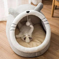 Cartoon Cat Bed – Foldable, Washable Pet Sleeping Cave for Small Cats & Dogs