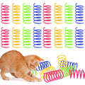 16-Piece Colorful Cat Spring Toys – Interactive Kitten Coil Plastic Toy for Cats