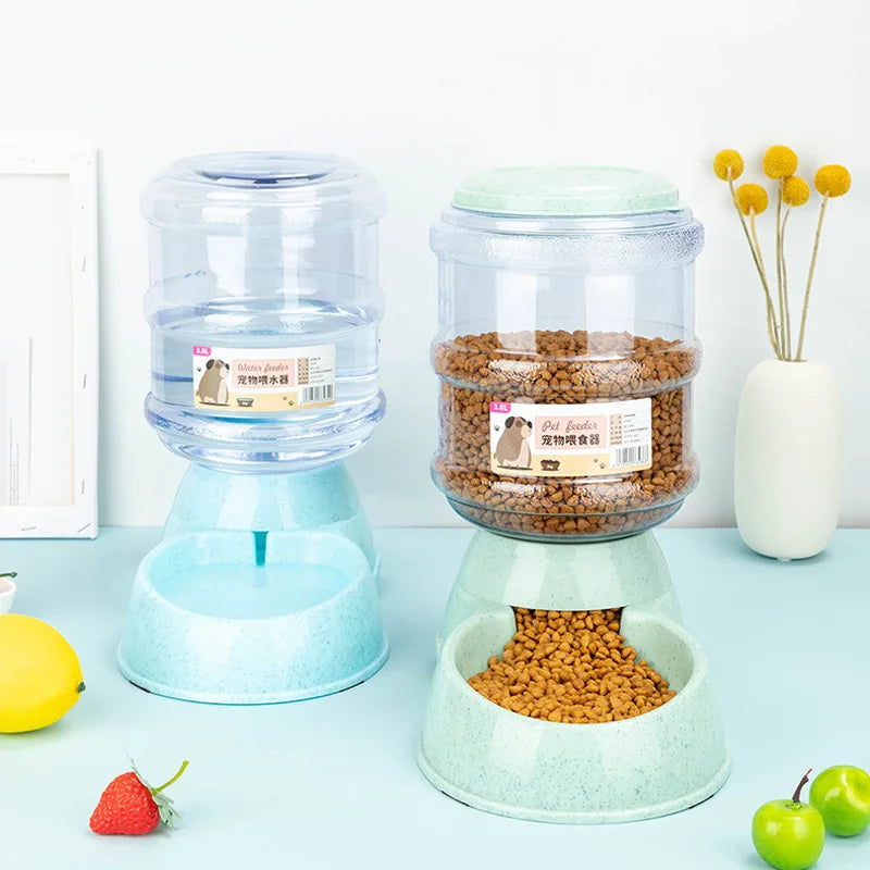Large Capacity Pet Feeder & Water Dispenser – Automatic Dog and Cat Bowls