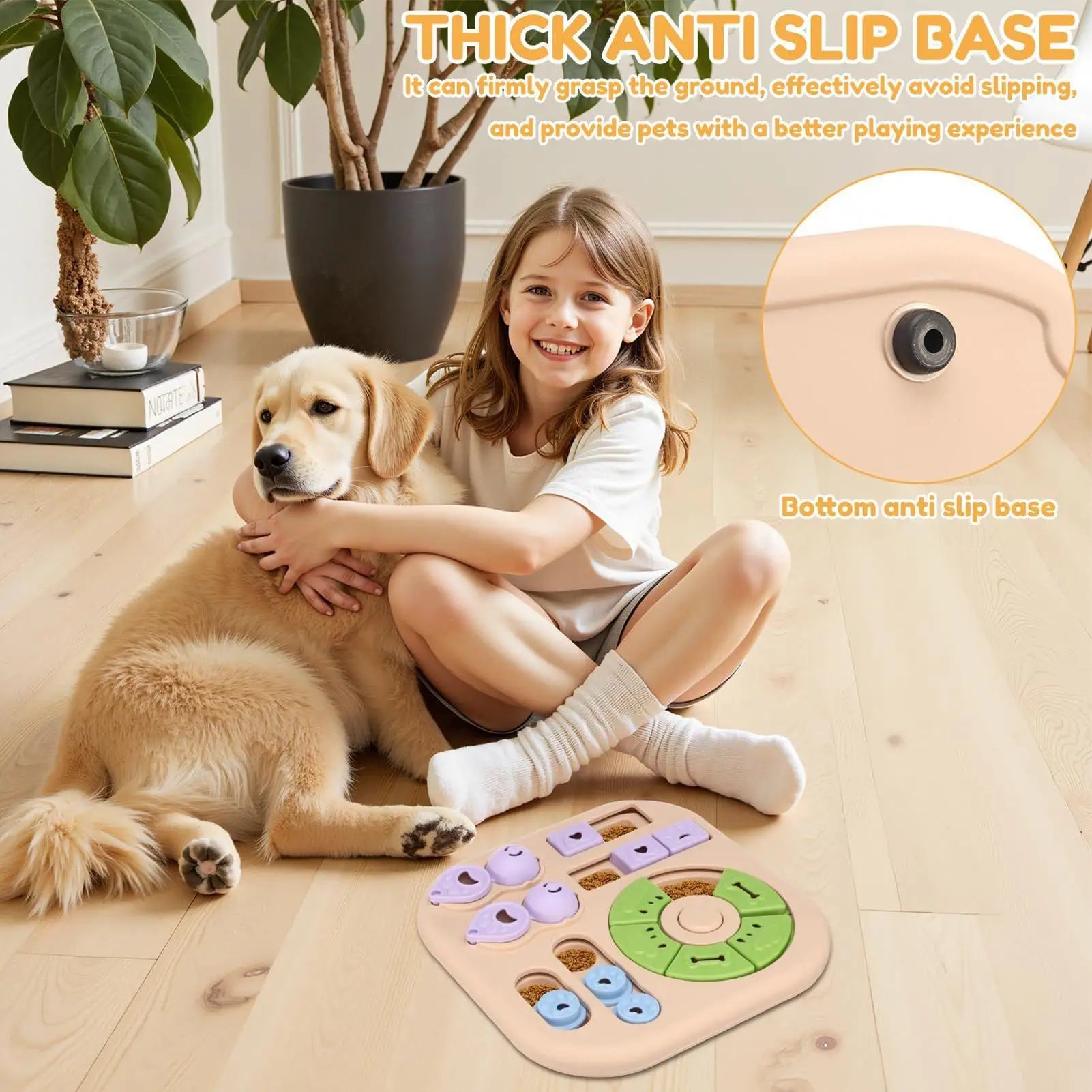 Interactive Dog Treat Puzzle Toy | Brain Game & Food Feeder for Dogs, Puppies & Cats