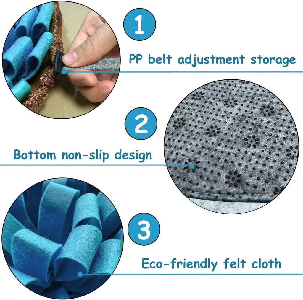 Pet Snuffle Mat – Slow Feeder Toy for Dogs & Cats, Encourages Natural Foraging
