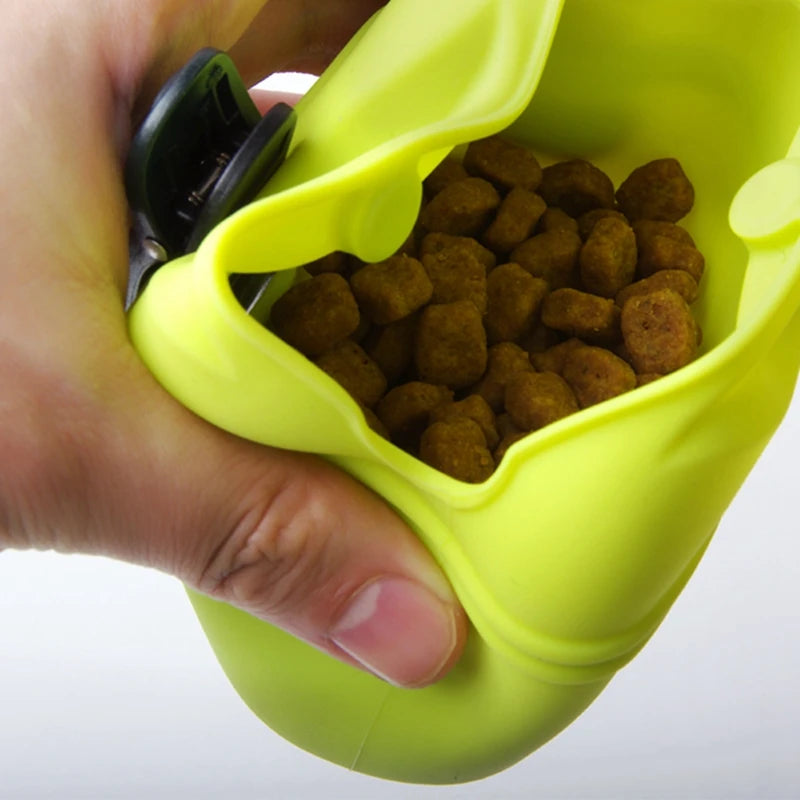 Portable Dog Treat Bag – Waist Clip Snack Pouch for Training & Outdoor Walks