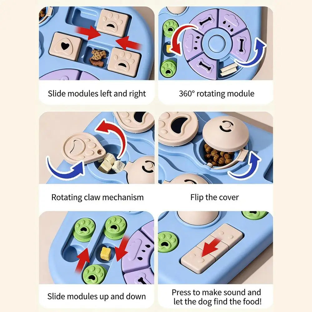 Interactive Dog Treat Puzzle Toy | Brain Game & Food Feeder for Dogs, Puppies & Cats