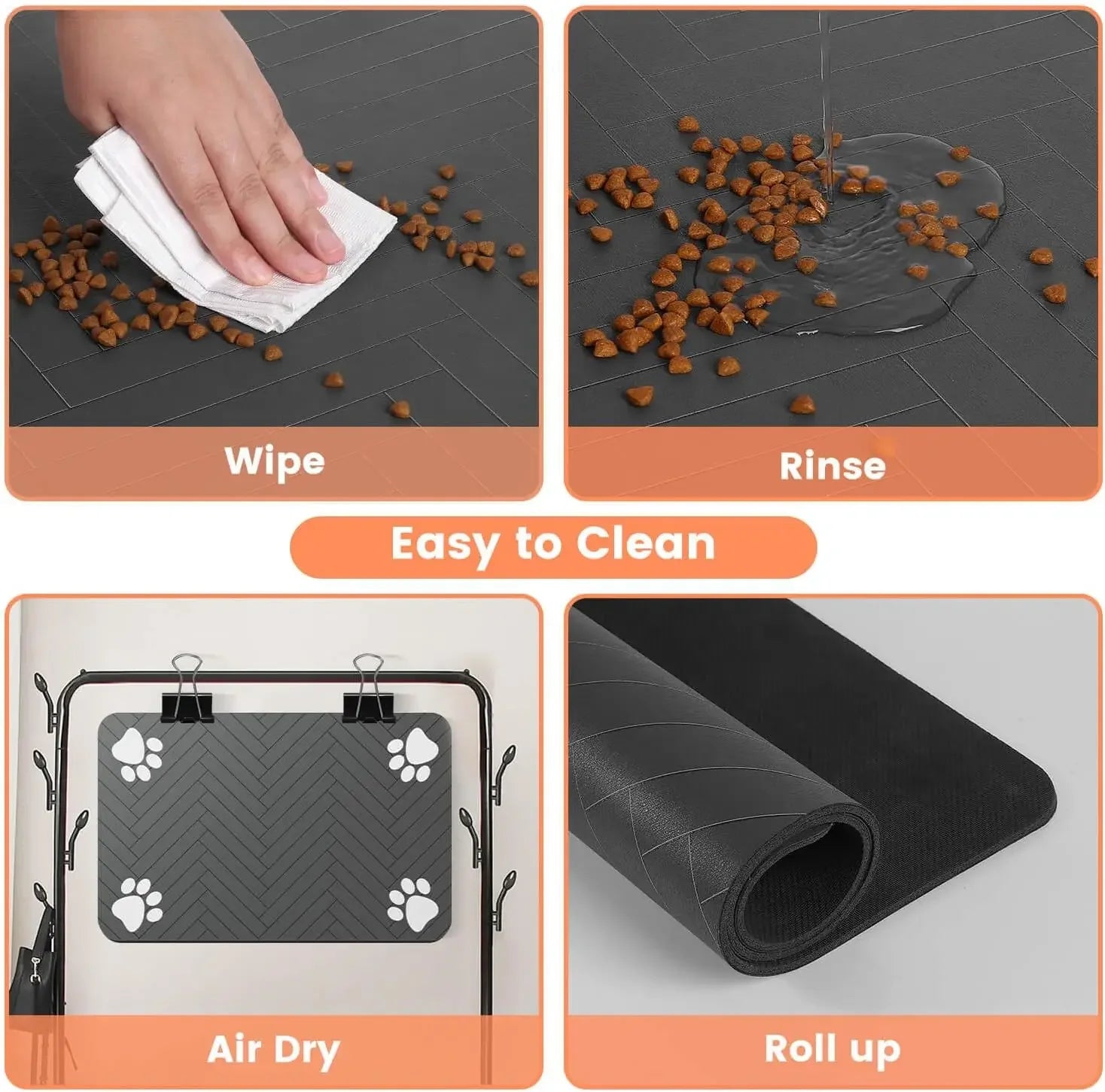 Pet Feeding Mat – Waterproof Absorbent Placemat for Dogs & Cats