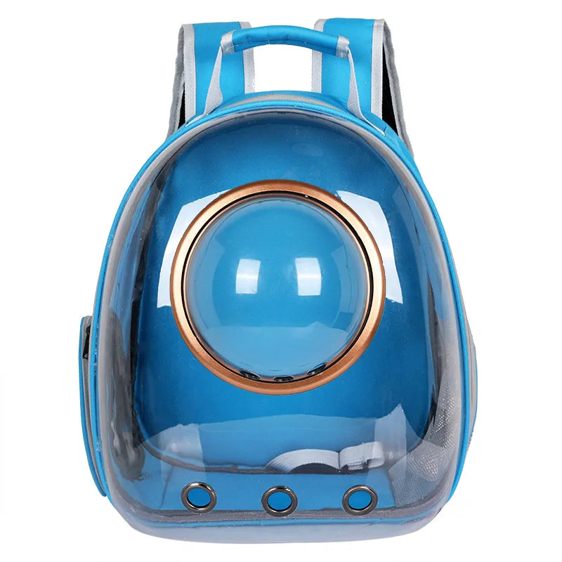 Cat Backpack Carrier – Transparent Space Capsule Pet Travel Bag for Small Cats & Dogs