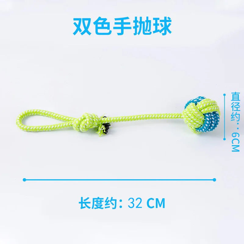 Durable Cotton Rope Dog Toys – Chew, Tug & Interactive Play for Small & Large Dogs