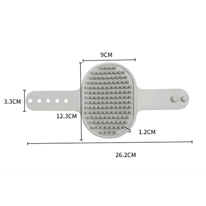 Pet Grooming Brush – Rubber Massage Comb for Dogs & Cats