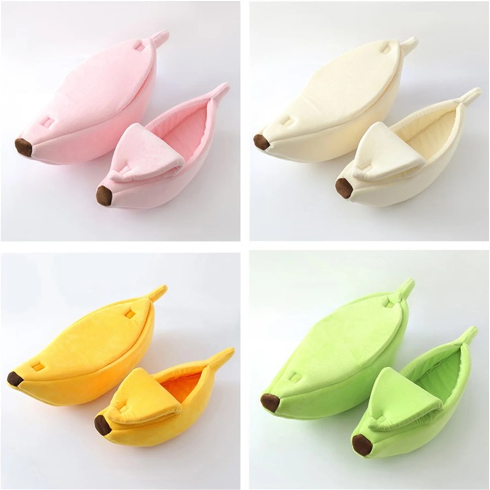 Banana-Shaped Cat & Dog Bed | Cozy Indoor Pet Bed for Small Cats & Dogs