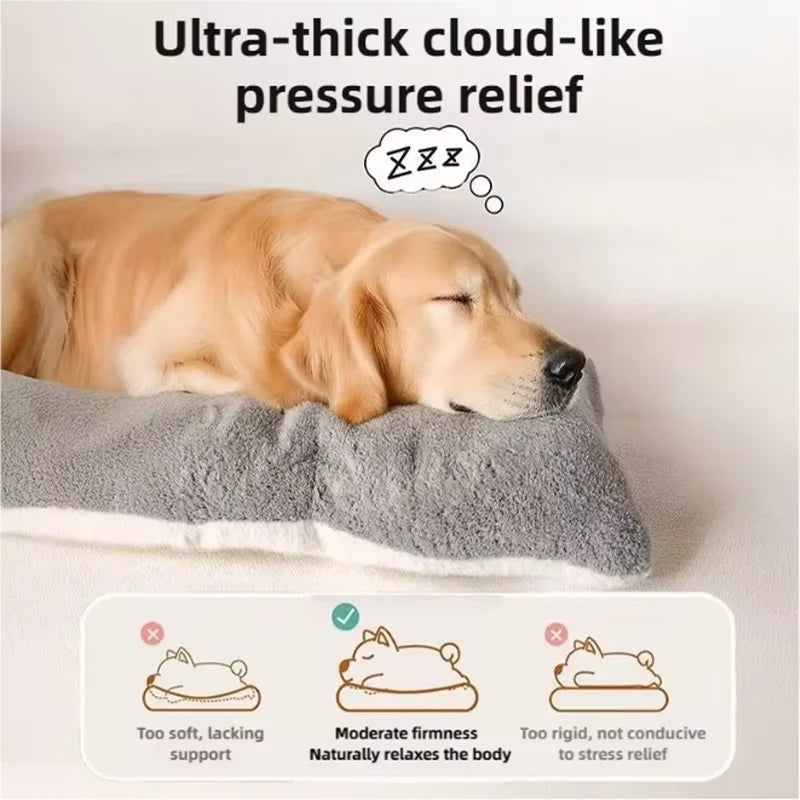 Extra-Large Plush Dog Bed | Double-Sided Soft Sofa-Style Mat for Large Breed Dogs