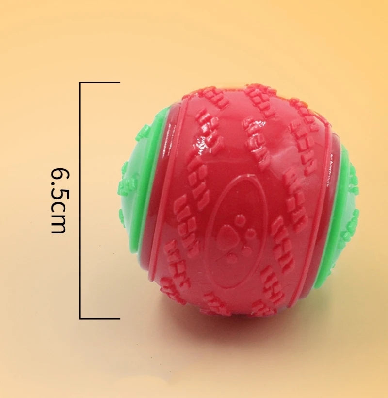 Interactive Squeaky Dog Ball | TPR Chew Toy for Teeth Cleaning & Bite Resistance
