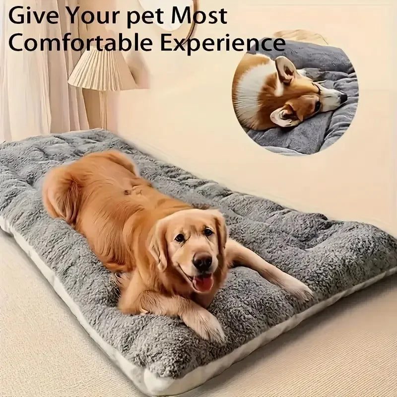 Large Plush Dog Bed – Super Soft Thickened Pet Mat for Small, Medium & Large Dogs