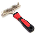 Deshedding Grooming Rake – Detangling Comb for Long-Haired Dogs