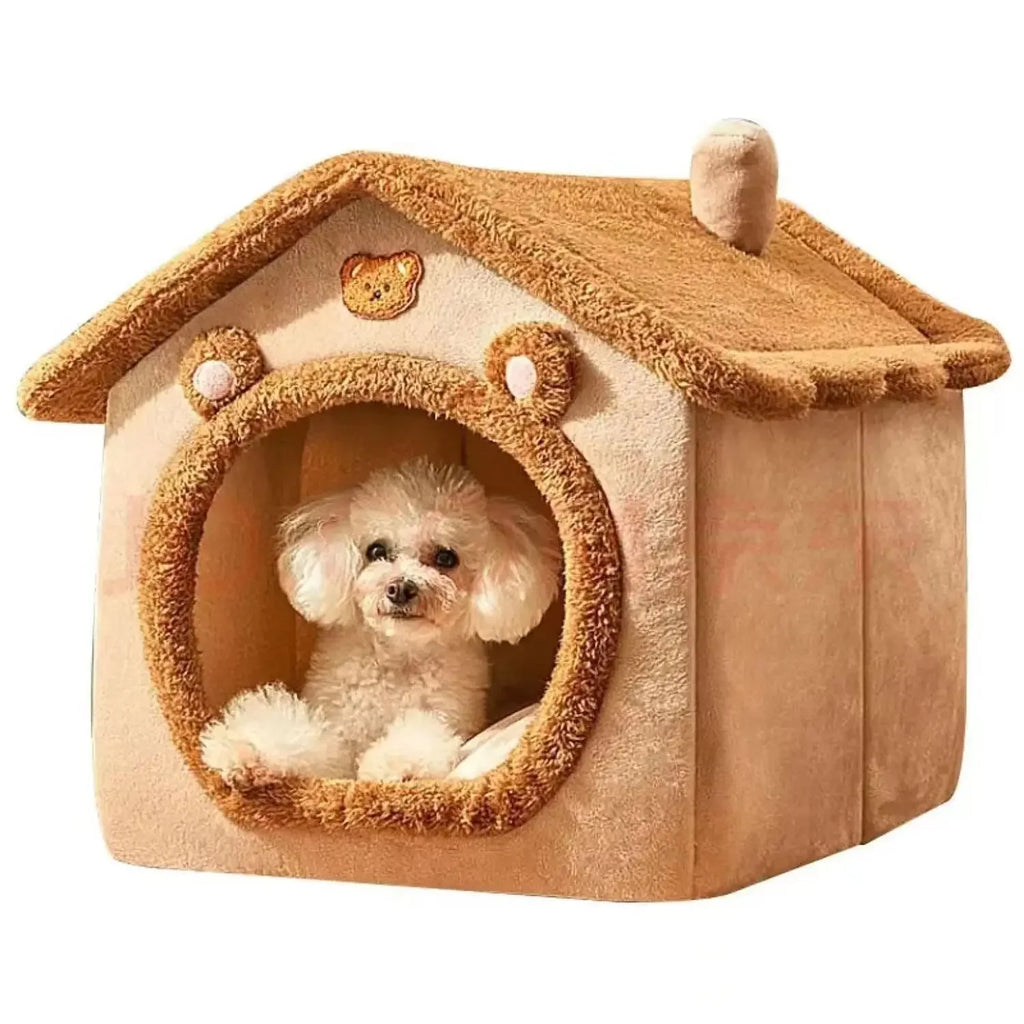 Indoor Soft Dog House | Cozy Pet Bed Tent with Removable Cushion for Small Dogs & Cats
