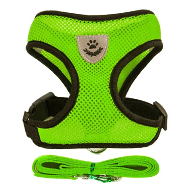 Adjustable Mesh Cat Harness Vest – Breathable Walking Leash for Small & Medium Pets