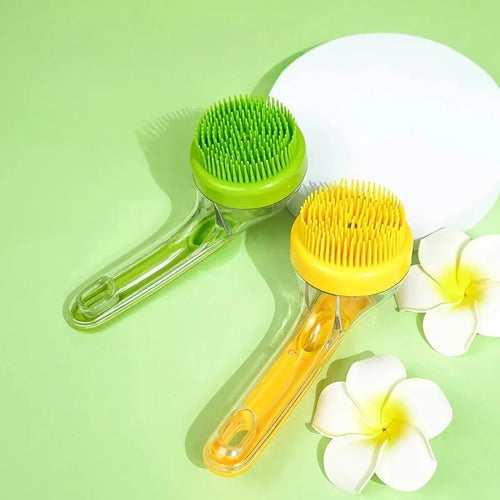 2-in-1 Pet Grooming Brush – Massage & Bath Scrubber for Dogs & Cats