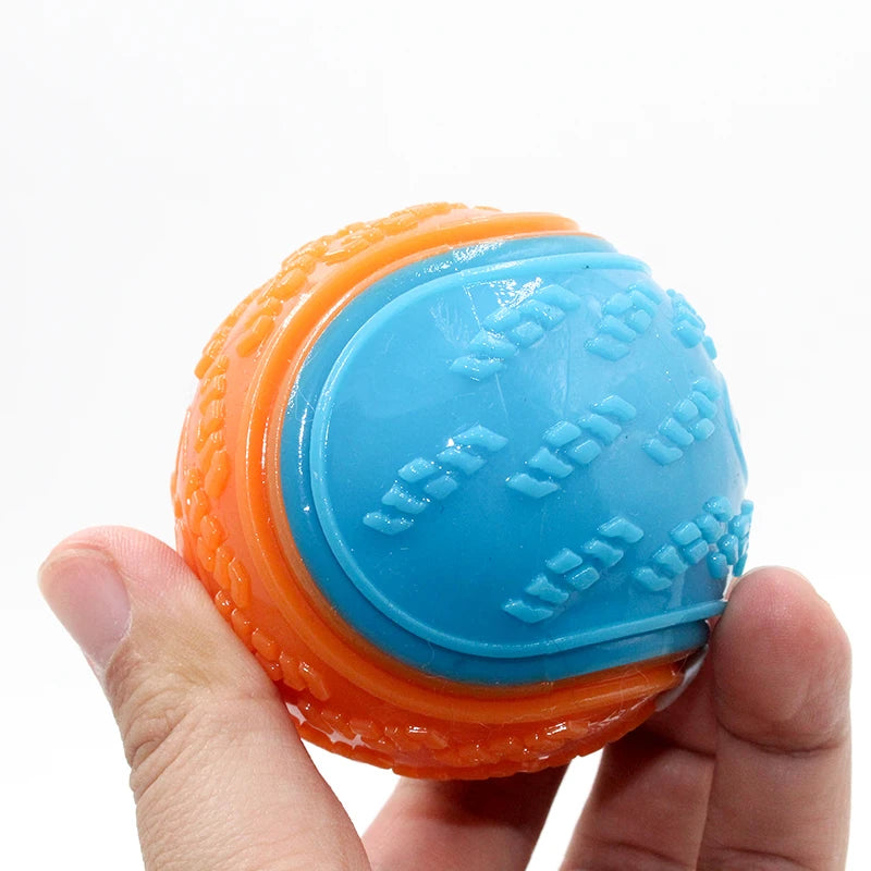 Interactive Squeaky Dog Ball | TPR Chew Toy for Teeth Cleaning & Bite Resistance