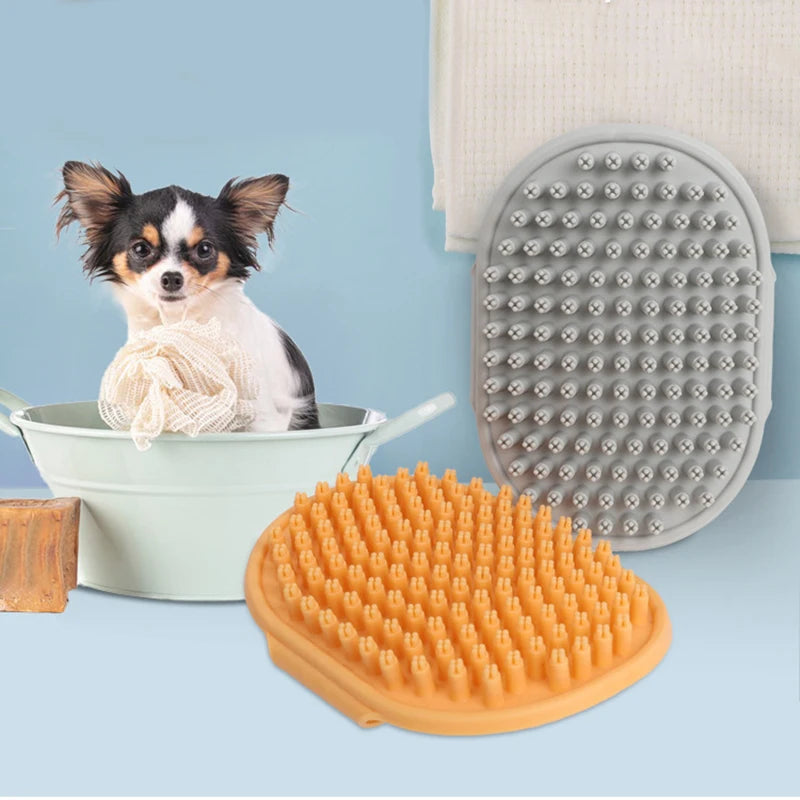 Pet Grooming Brush – Rubber Massage Comb for Dogs & Cats