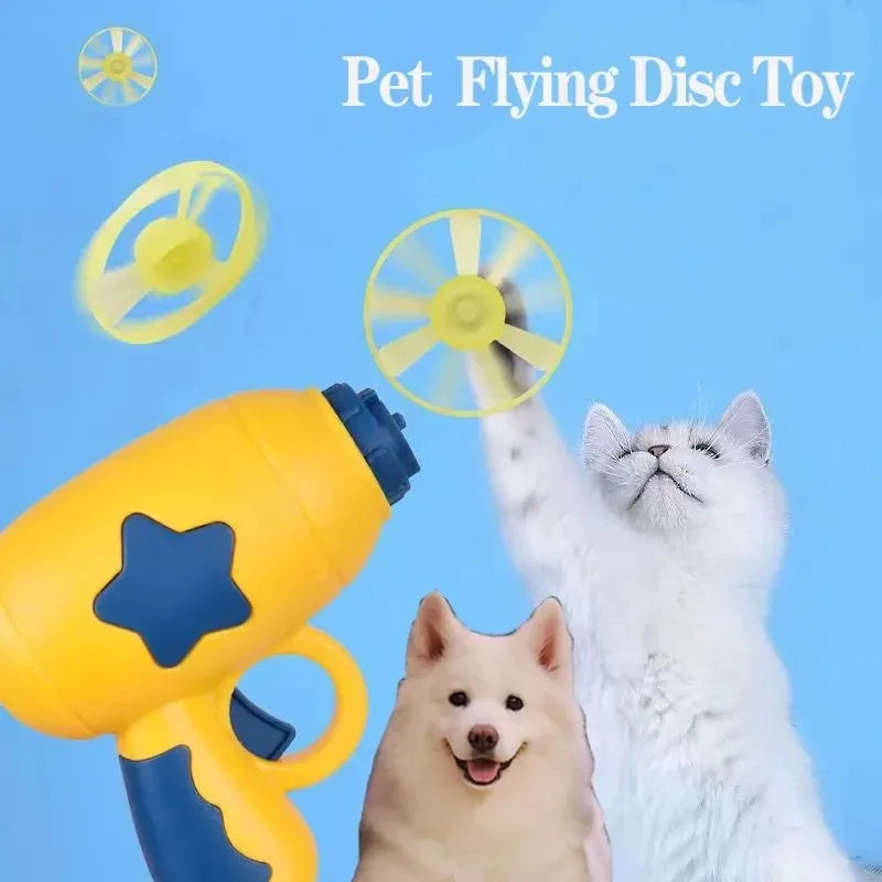Interactive Cat Toy – Mini Flying Disc Launcher, Chasing & Training Game for Kittens