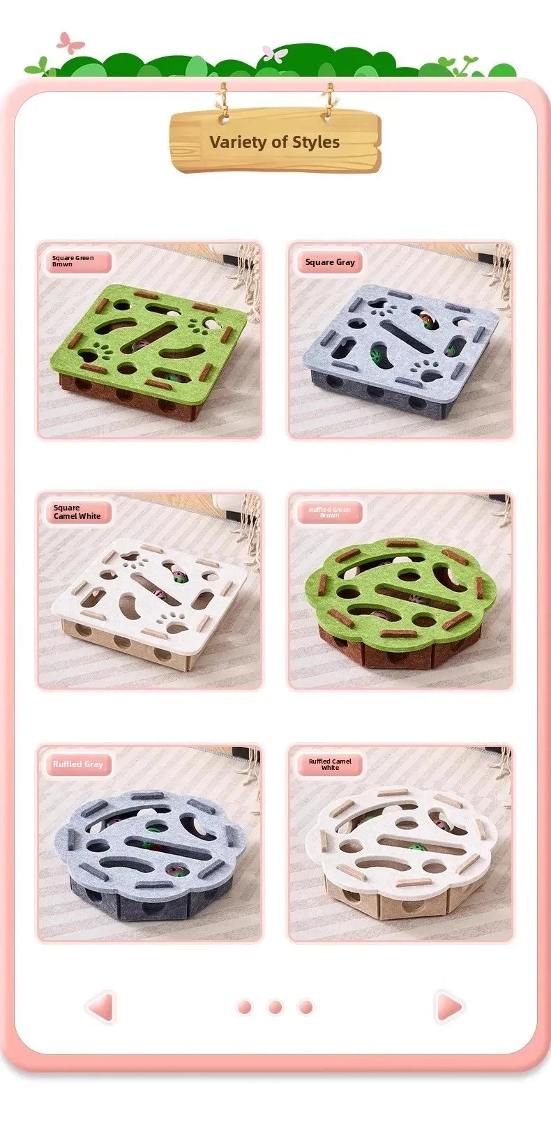 Cat Puzzle Toy Box | Interactive Indoor Ball & Exercise Toy for Cats