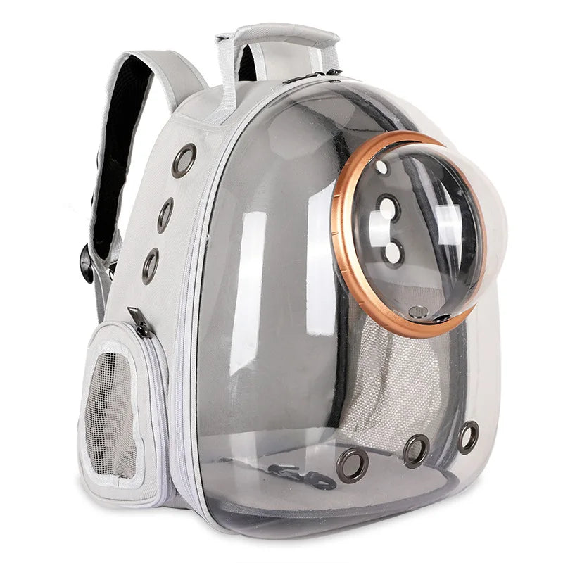 Cat Backpack Carrier – Transparent Space Capsule Pet Travel Bag for Small Cats & Dogs