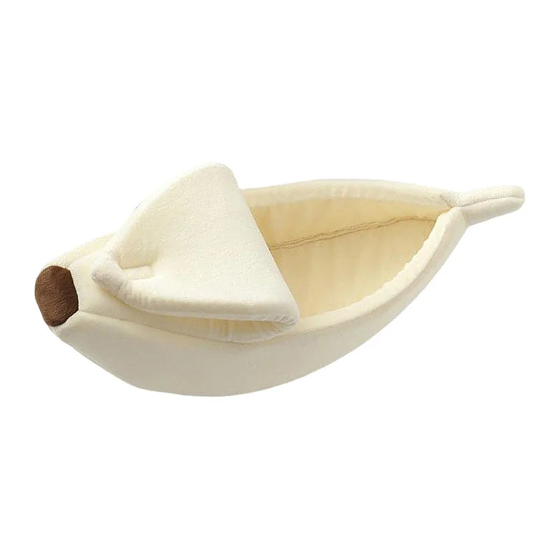 Banana-Shaped Cat & Dog Bed | Cozy Indoor Pet Bed for Small Cats & Dogs